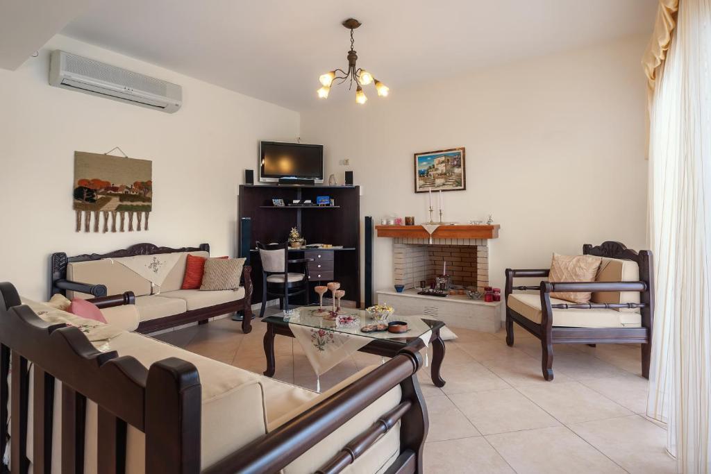 Triopetra Luxury Villas Fournou Lago Værelse billede